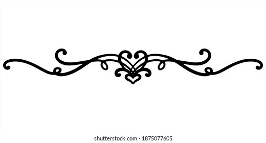 Linear Black Vector Drawing Holidays Valentines Stock Vector (Royalty ...