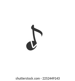 Notas musicales negras vectoriales que se pueden utilizar para sus diversas ilustraciones
