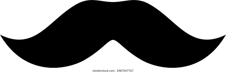 vector of a black mustache