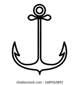 Schwarzes Ankersymbol der Vektorillustration