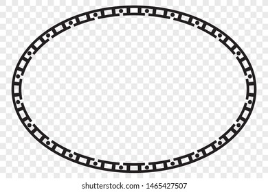 Vector Black Oval Frame for Certificate, Placard or other Related, at Transparent Effect Background
