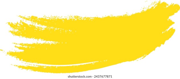 Vector black paint brush spots, highlighter lines or felt-tip pen marker horizontal blobs. Marker pen or brushstrokes and dashes. Ink smudge abstract shape stains and smear set with texture