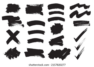 Vector black paint brush stroke.