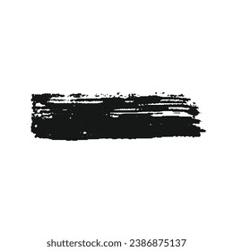 Plantilla de trazo de pincel negro vectorial.