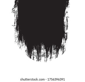 Vector black paint, ink brush stroke, brush, line or texture. Dirty artistic design element, box, frame or background for text. Vector paintbrush set. Grunge design elements. 