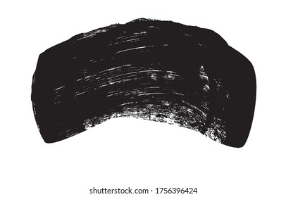 Vector black paint, ink brush stroke, brush, line or texture. Dirty artistic design element, box, frame or background for text. Vector paintbrush set. Grunge design elements. 