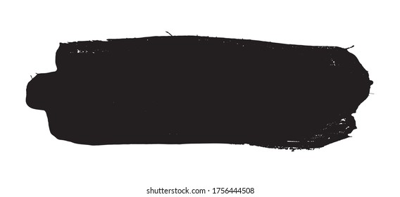 Vektorschwarze Farbe, Pinselstrich, Pinsel, Linie oder Textur. Schmutziges künstlerisches Design-Element, Feld, Rahmen oder Hintergrund für Text. Vektorpinselset. Grunge Designelemente. 