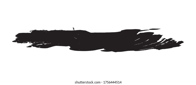 Vector black paint, ink brush stroke, brush, line or texture. Dirty artistic design element, box, frame or background for text. Vector paintbrush set. Grunge design elements. 