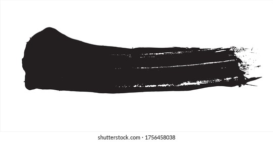 Vector black paint, ink brush stroke, brush, line or texture. Dirty artistic design element, box, frame or background for text. Vector paintbrush set. Grunge design elements. 