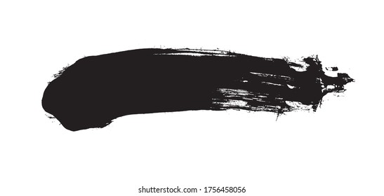Vector black paint, ink brush stroke, brush, line or texture. Dirty artistic design element, box, frame or background for text. Vector paintbrush set. Grunge design elements. 