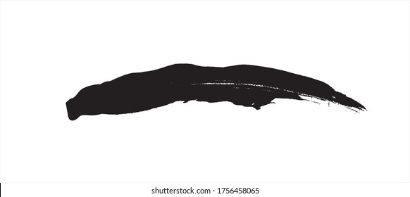 Vector black paint, ink brush stroke, brush, line or texture. Dirty artistic design element, box, frame or background for text. Vector paintbrush set. Grunge design elements. 