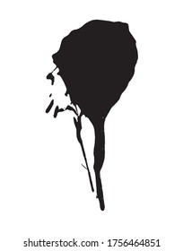 Pintura negra vectorial, trazo de pincel de tinta, pincel, línea o textura. Elemento de diseño artístico sucio, cuadro, marco o fondo para texto. Conjunto de pincel de vectores. Elementos de diseño gruesos. 