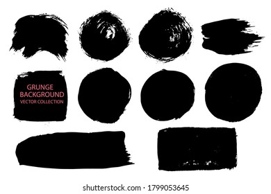 Vector black paint, ink brush stroke, brush,line or texture.A dirty artistic design element, box, frame, or text backgroun