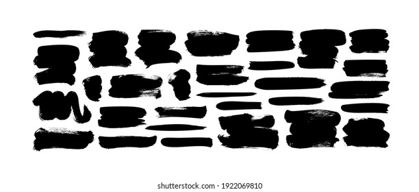 Pintura negra vectorial, trazos y líneas de pincel de tinta. Elemento de diseño de fondo, cuadro o fondo de color gris sucio para el texto. Melancolías negras y agudas manchas, líneas. Ilustración de tinta dibujada a mano aislada en blanco