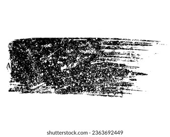 Vector black paint, ink brush stroke, brush, line or texture. Dirty grunge artistic design element, box, frame or background for text. Grungy smears and rough stains.
