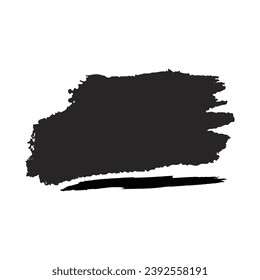 Vector black paint, ink brush stroke, brush, line or texture. Dirty artistic design element, box, frame or background for text.
