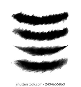 Vector black paint, ink brush stroke, brush, line or texture. Dirty artistic design element, box, frame or background for text.