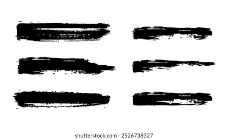 Vektorgrafik schwarze Pinselstriche Sammlung