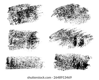 Vector black paint, ink brush stroke, brush, line or texture. Texture artistic design element, box, frame or background for text.