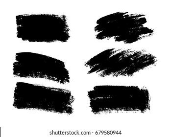 Vector black paint, ink brush stroke, brush, line or texture. Dirty artistic design element, box, frame or background for text. 	
 - Shutterstock ID 679580944