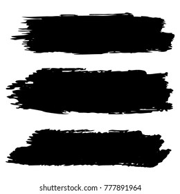 Vector Black Paint, Ink Brush Stroke, Brush, Line Grunge Brushes. Dirty Artistic Design Elements. Creative Design Elements. Perfect For Logo, Banner, Frame, Icon.