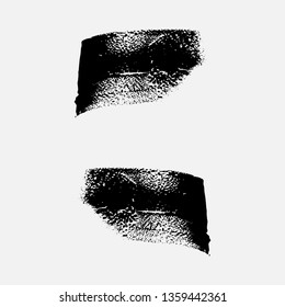 Vector black paint, ink smear, brush, line or texture. Dirty art design element.the bar marker.All elements are isolated.Set. EPS 10.