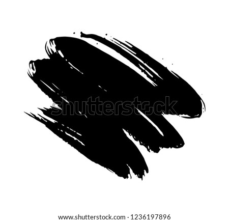 Vector Black Paint Texture Ink Brush เวกเตอร์สต็อก (ปลอดค่าลิขสิทธิ์