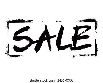 Vector black painted sign SALE