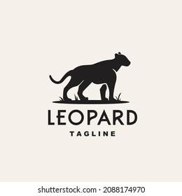 vector black panther, leopar shilhouette minimalist simple logo Perfect for any brand and company