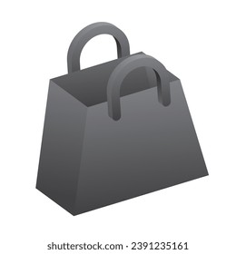 vector black paper bag.  Black Friday.  illustration design