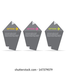 Vector Black paper progress Modern Design template / can be used for infographics / numbered banners / horizontal cutout lines / graphic or website layout vector