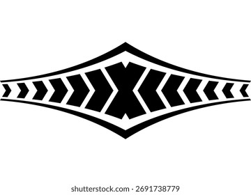 Vector black pattern on a white background. Design element for car body, boat, motorcycle, sportswear, toy. Vinyl applique