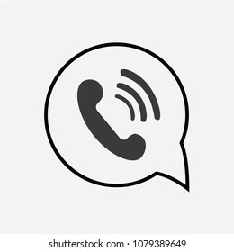 vector black phone icons set on gray