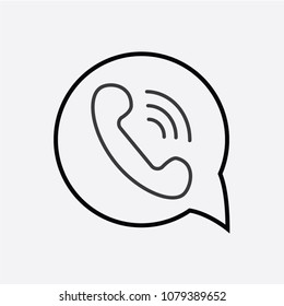 vector black phone icons set on gray