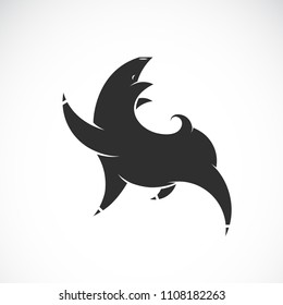 Vector of black pig design on white background. Farm Animal. Easy editable layered vector illustration.