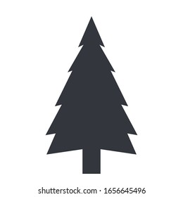 Vector Black Pine Tree Icon