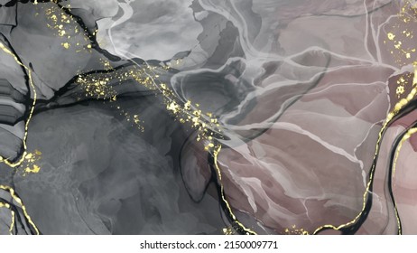 Vector black pink banner. Hand drawn abstract paint brush stroke. Wave element.