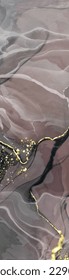 Vector black pink banner. Hand drawn abstract paint brush stroke. Wave element.