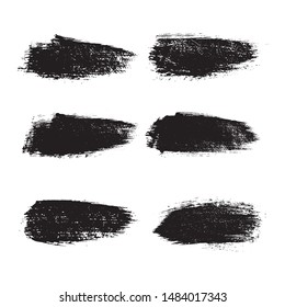 Vector black pint ink brush stroke,line,texture,background for text.