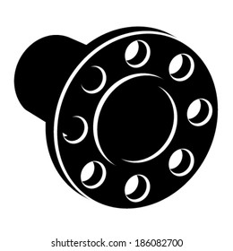 vector black pipe flange silhouette