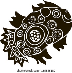  vector black pisces isolated on white