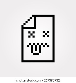 Vector Black Pixel Error Icon