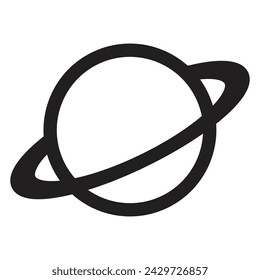 vector black planet icon symbol