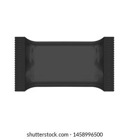 Vector Black Plastic Bag Mockup