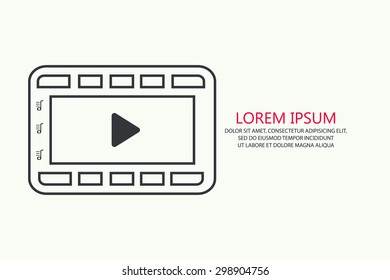 Vector of black player symbol or icon