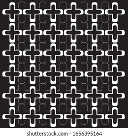 Vector negro más, diseño geométrico, étnico y geométrico, textil