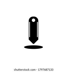 Vector, Black Point Map Marker Icon. Location icon vector eps. Map icon