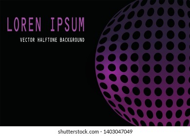 vector of black and purple halftone backgrounds