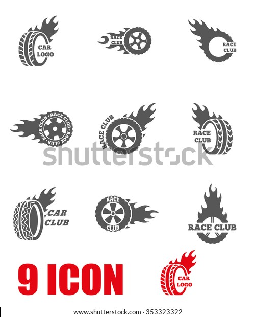 Vector black Racing labels\
icon set.