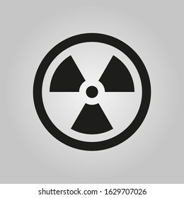 Vector black radiation icon on gray background